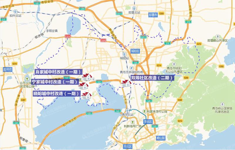 青岛市2017年棚户区改造地图 城市危房改造78户