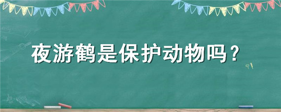 夜游鹤是保护动物吗-养殖知识 土流网