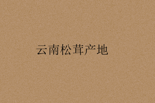 云南松茸产地——自制