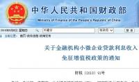 2018年9月1日起金融机构小微企业贷款利息收入免征增值税，具体怎么免税？（附政策全文）