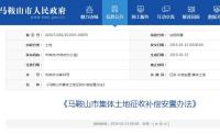 2019年新修订的《马鞍山市集体土地征收补偿安置办法》出台！