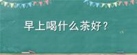 早上喝什么茶好