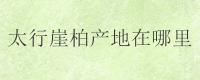 太行崖柏产地在哪里？