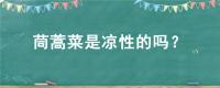 茼蒿菜是凉性的吗？