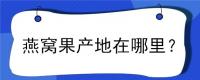 燕窝果产地在哪里？