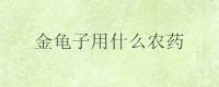 金龟子用什么农药